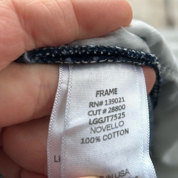 Frame Denim Le Grand Garcon Cropped Jeans, size approx 30/32 - Picture 11 of 11